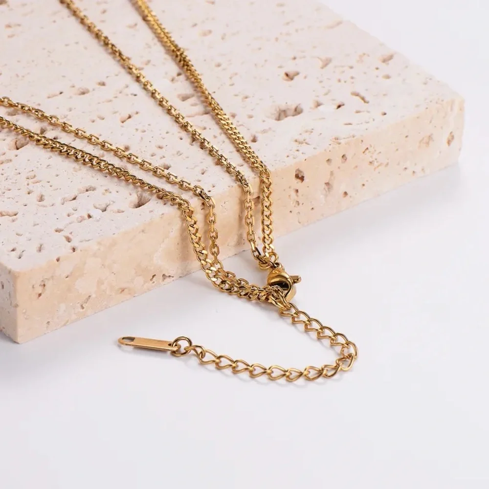 Lock Pendant Layered Necklace | Modern Luxe